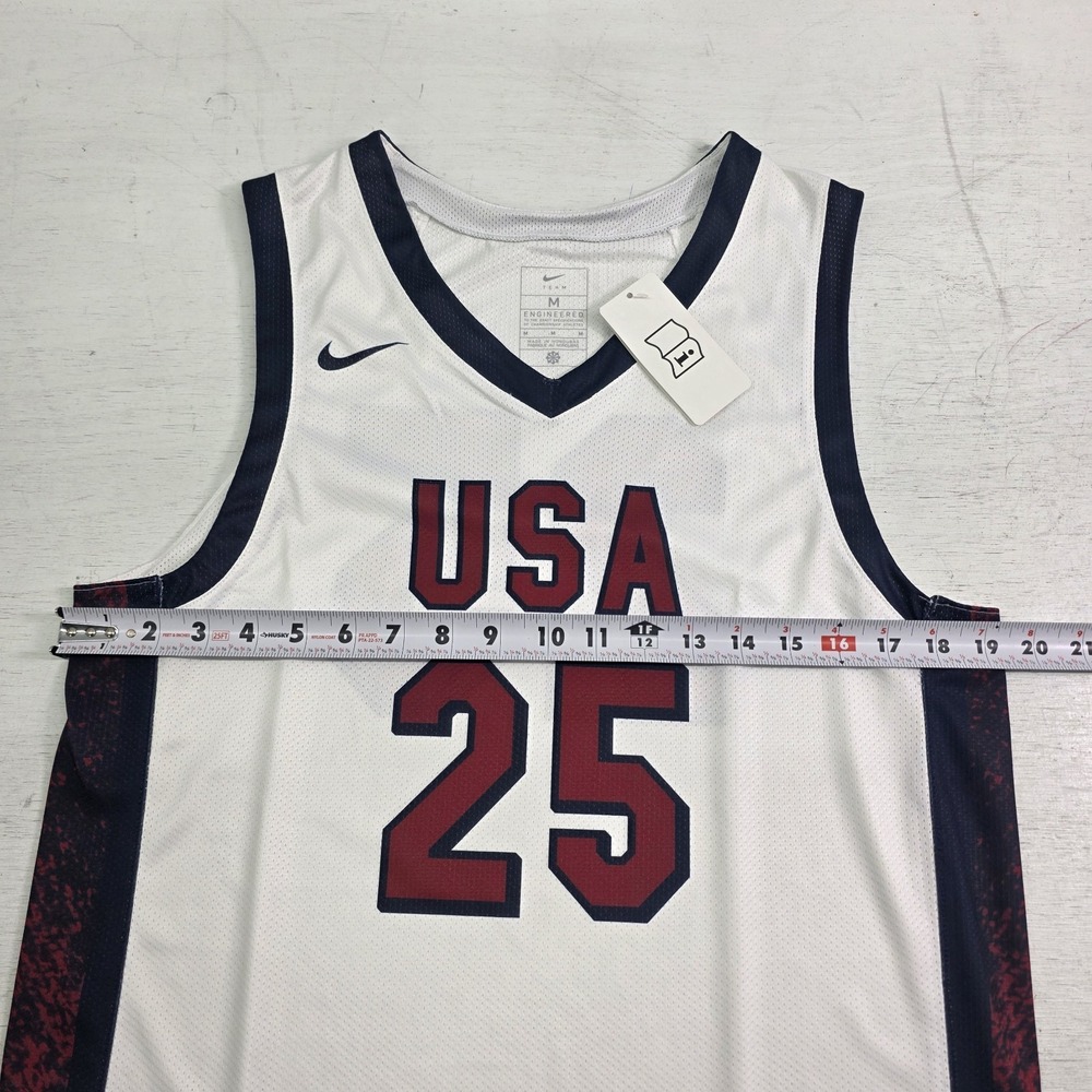 Nike Mens Team USA Olympics Basketball Limited White Home Jersey FA25TGH-SS Sz M - Picture 12 of 12